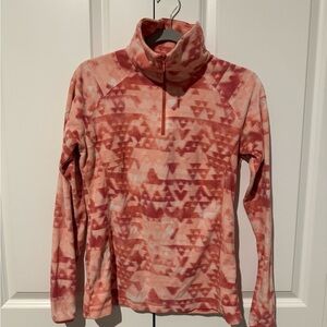 Columbia Pink Geometric Fleece Pullover